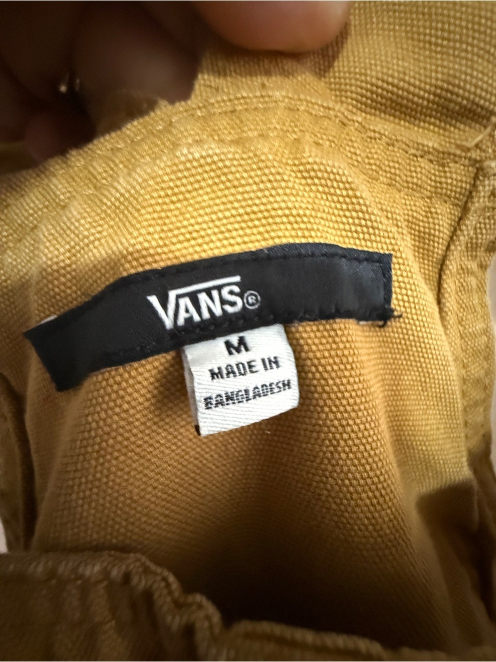 Vans Wood Thrush Ground Work Canvas Overalls Mustard Yellow M Perfect - Picture 2 of 9